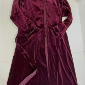 Elegant Velvet Burgundy Robe